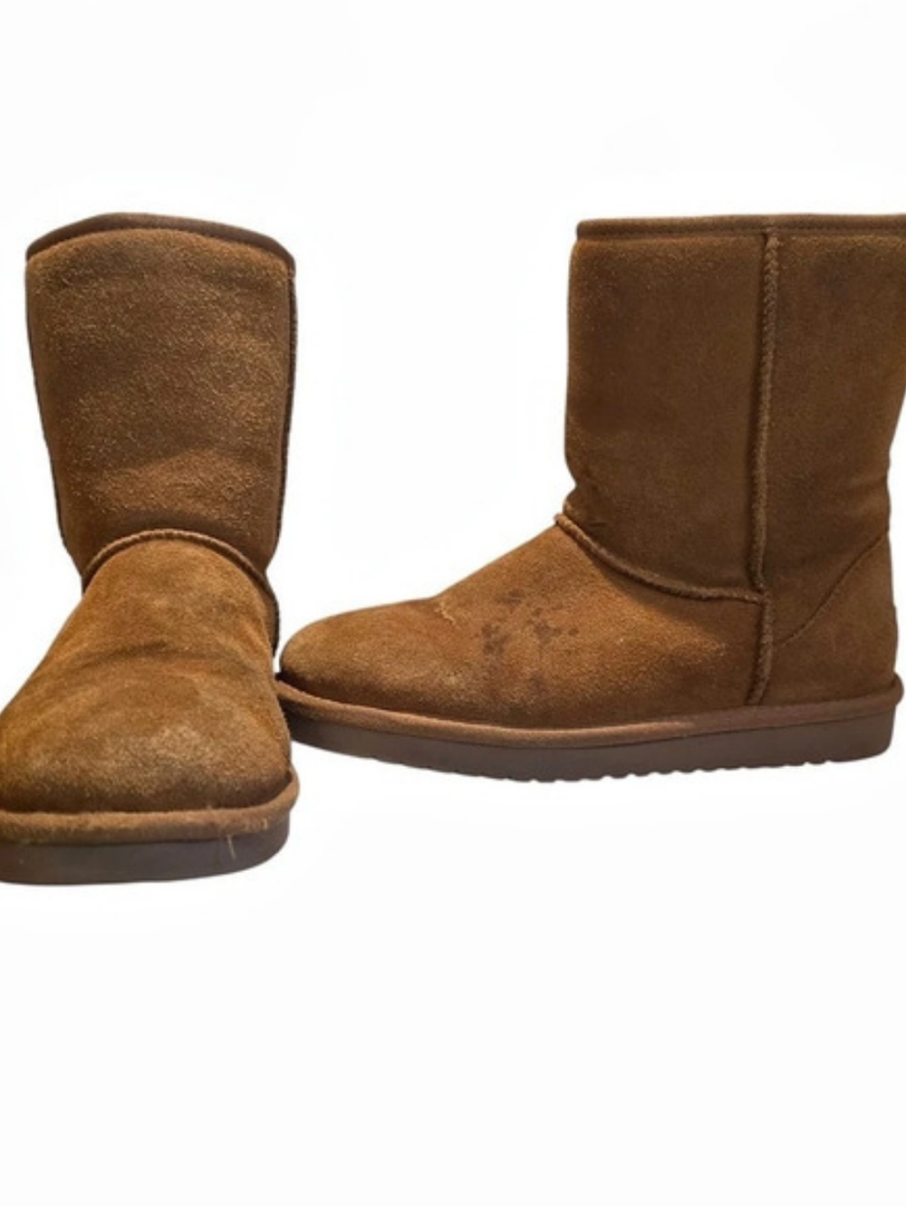 Koolaburra UGG Classic Short Brown Suede Pull-On Winter Boots 8 Outdoor Preppy